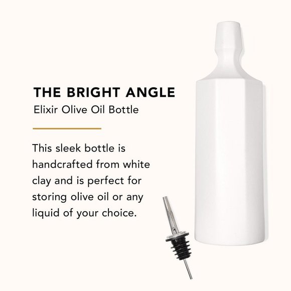 Olive Oil Bottle – White The Bright Angle Elixir - Picture 5 of 5